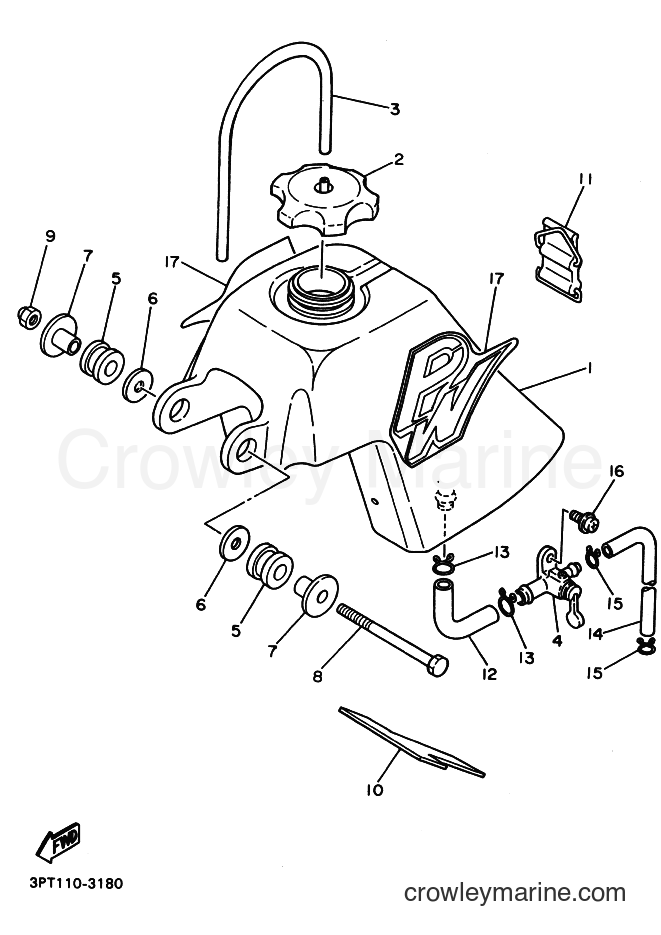 Yamaha Motors PW50 (3PT9) [020] - FUEL TANK