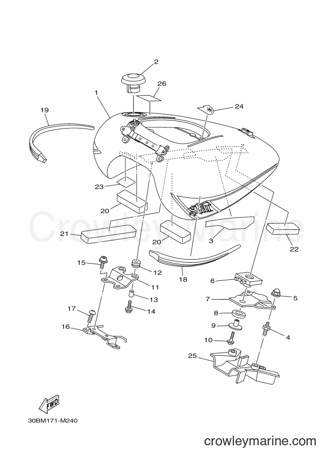 2013 Cruiser XV1900CU - XV1900CU (30BM) [010] - FUEL TANK