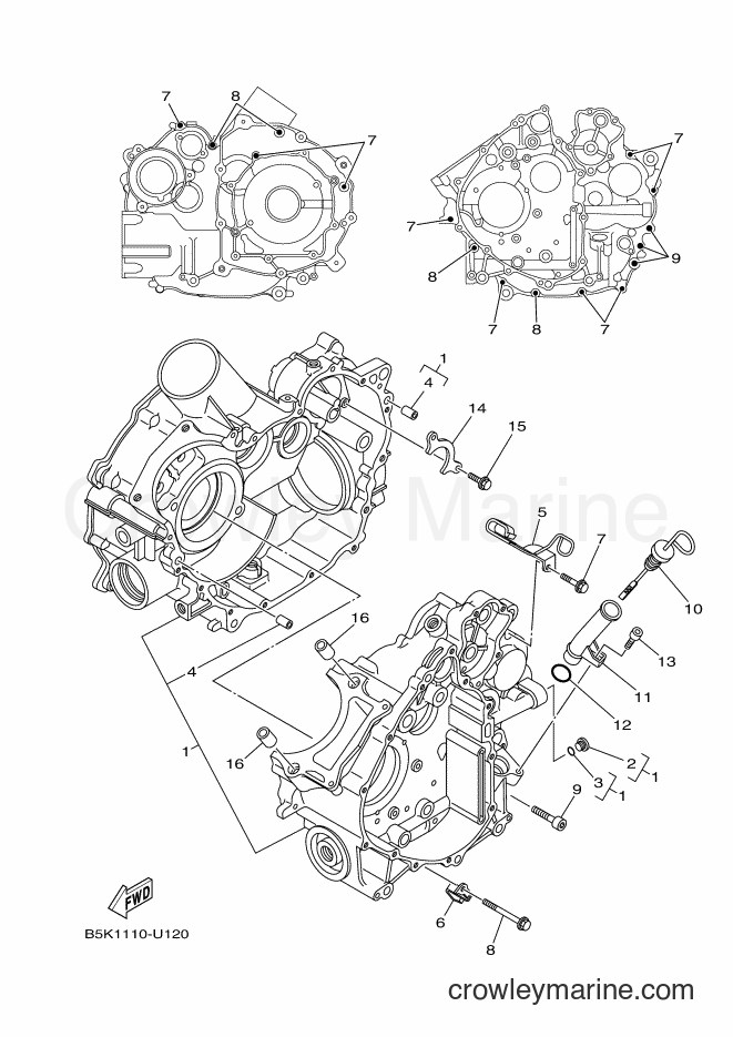 2019 ATV YFM700FWBD - YFM700FWBD (B5K2) [010] - CRANKCASE