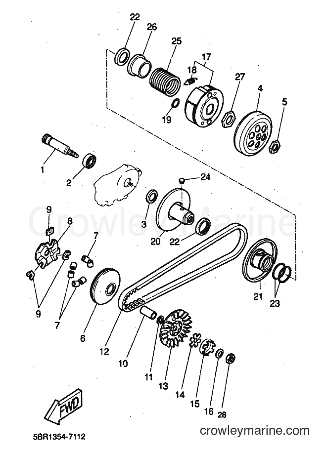 2000 Scooter YQ50L - YQ50L (5KH8) [010] - CLUTCH