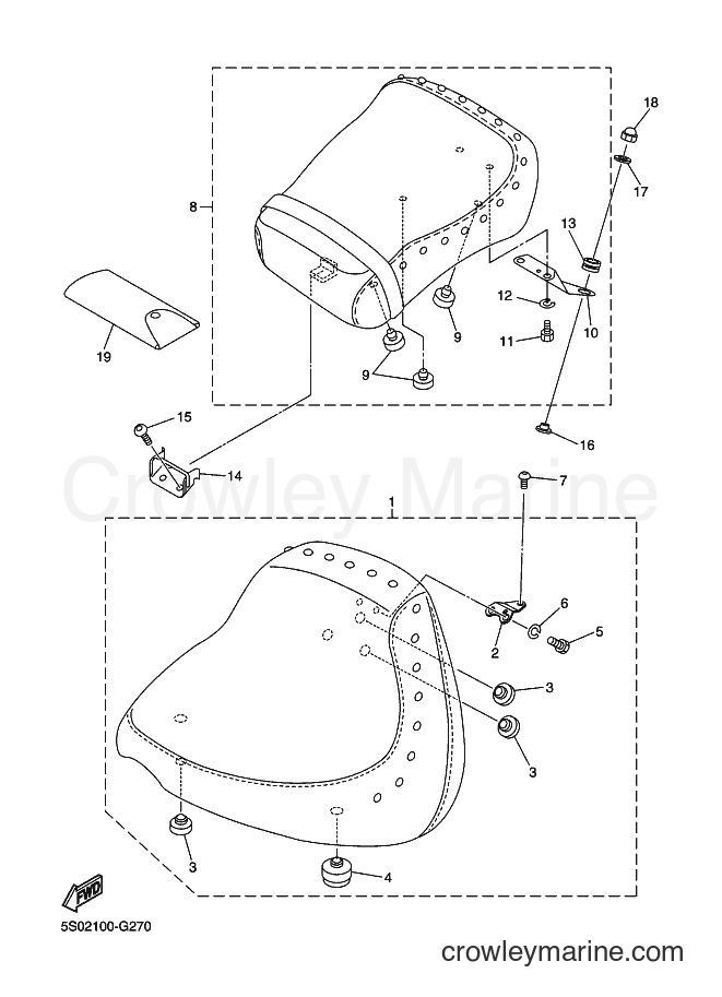 2009 Cruiser XVS1100AT - XVS1100AT (5S08) [010] - SEAT