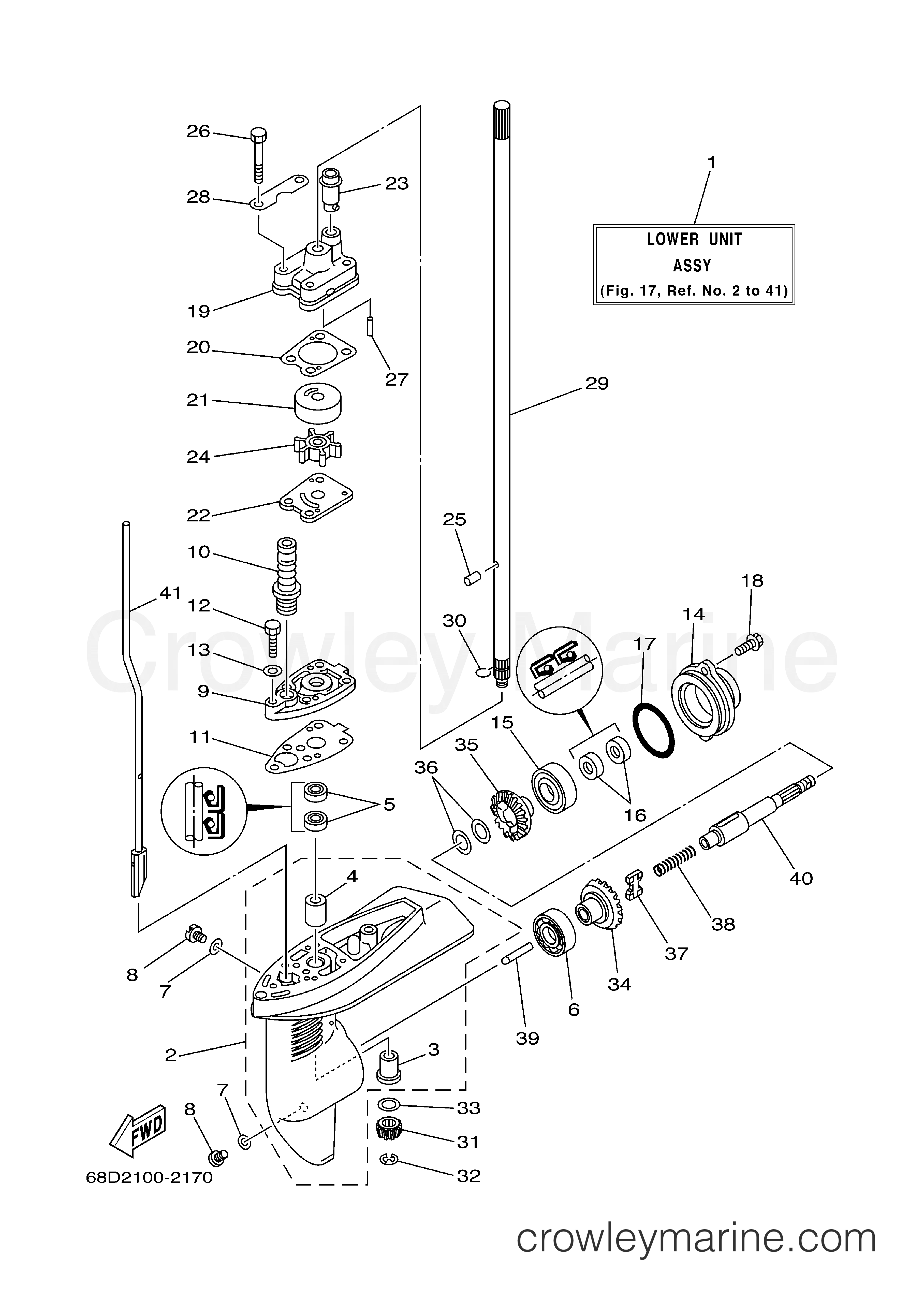 Yamaha Motors F4MSHB - LOWER CASING DRIVE 1