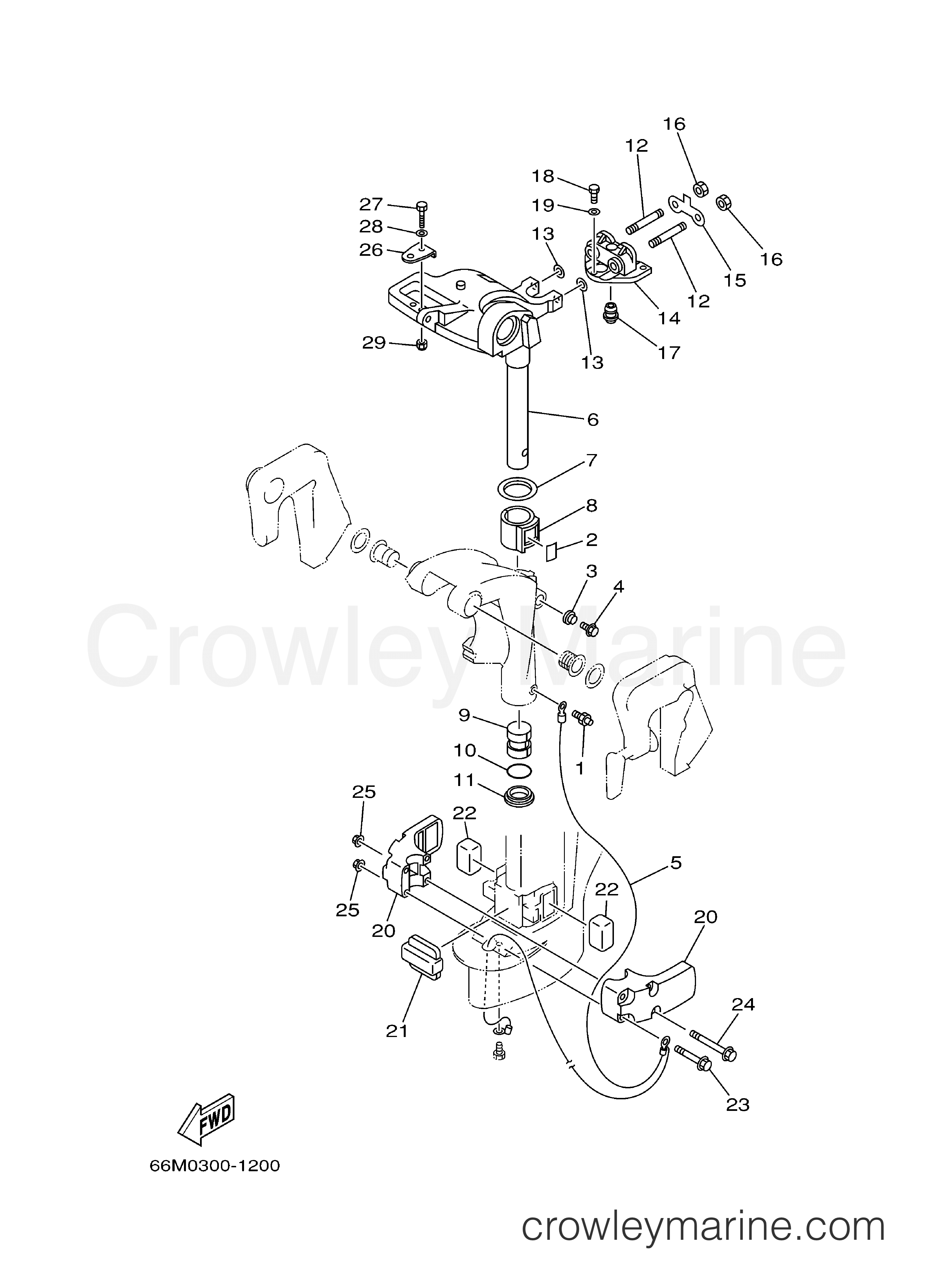 Yamaha Motors F9.9ELR2K - BRACKET 2