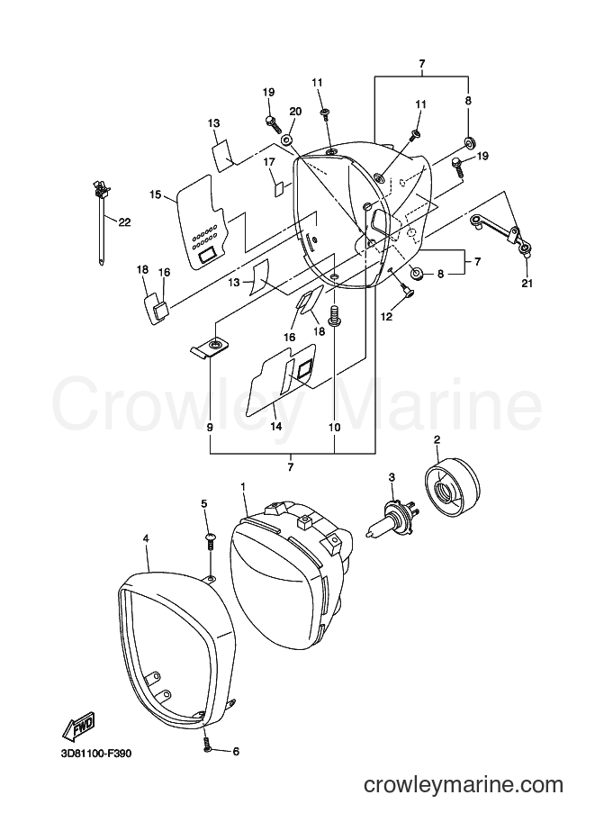 Yamaha Motors XVS1300CT (5S63) [020] - HEADLIGHT