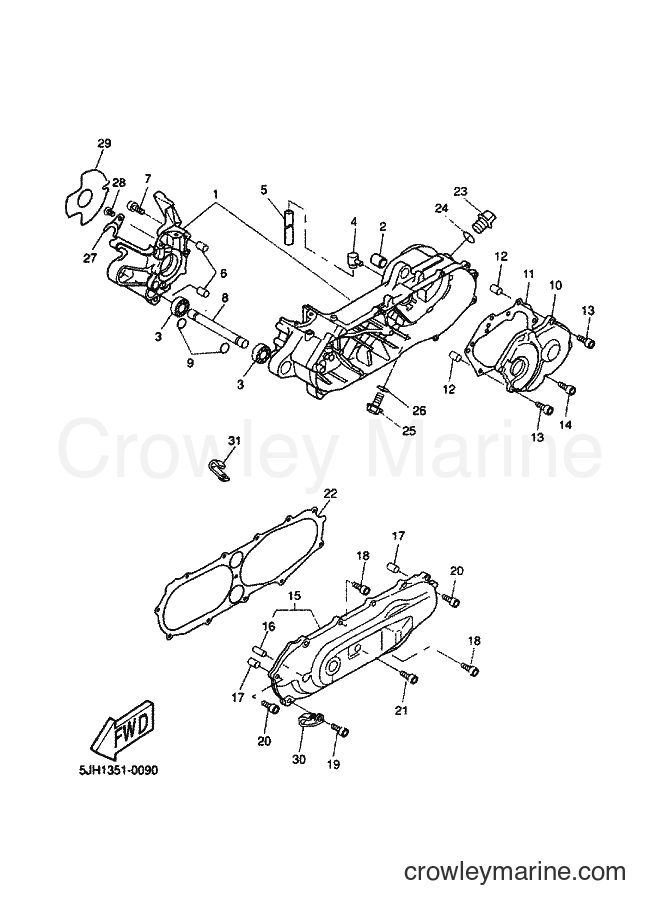 Yamaha Motors EW50 (5LH1) [010] - CRANKCASE