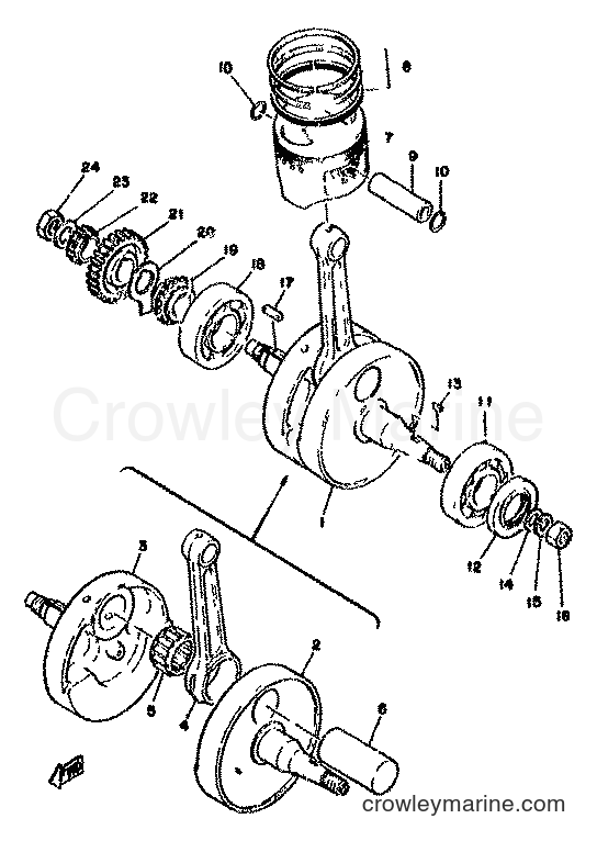 1978 Dirt Bike XT500 - XT500 (1U6) [999] - CRANKSHAFT & PISTON