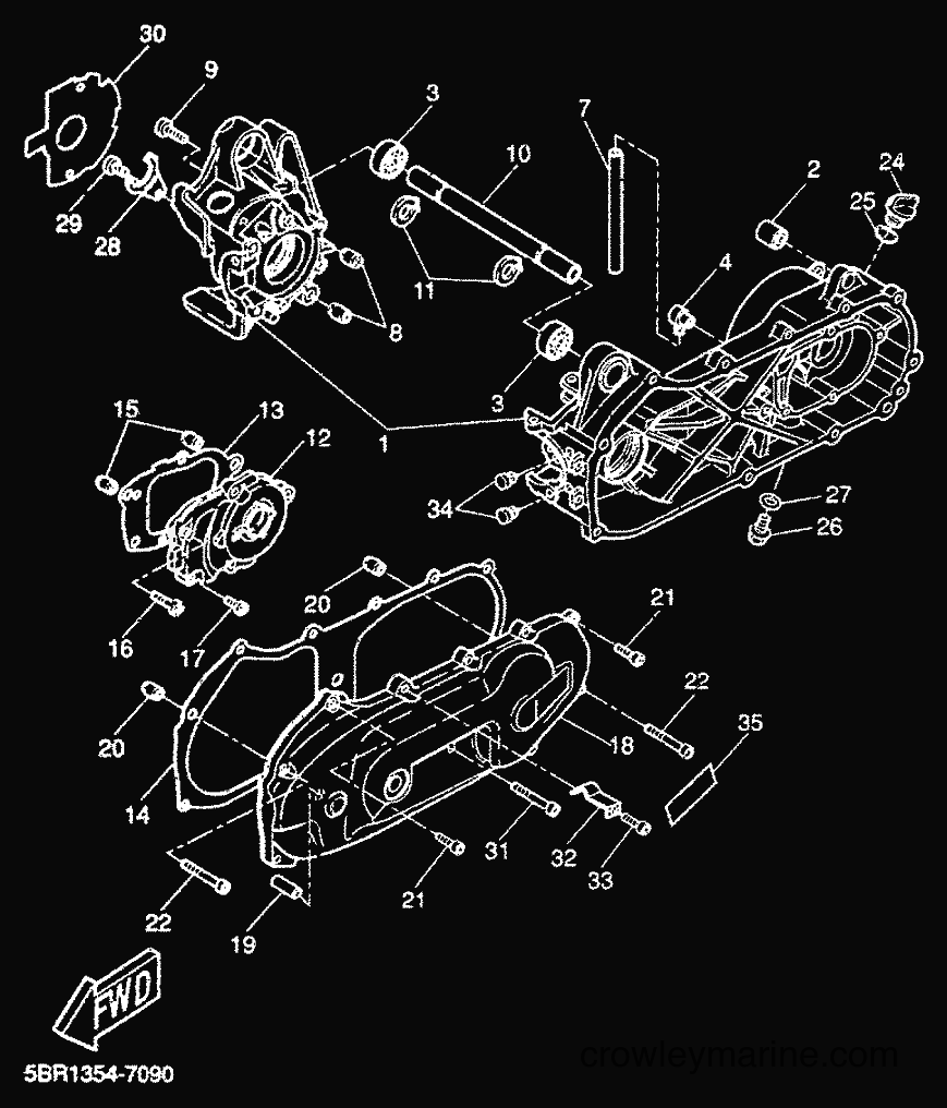 1999 Scooter YQ50L - YQ50L (5KF3) [010] - CRANKCASE