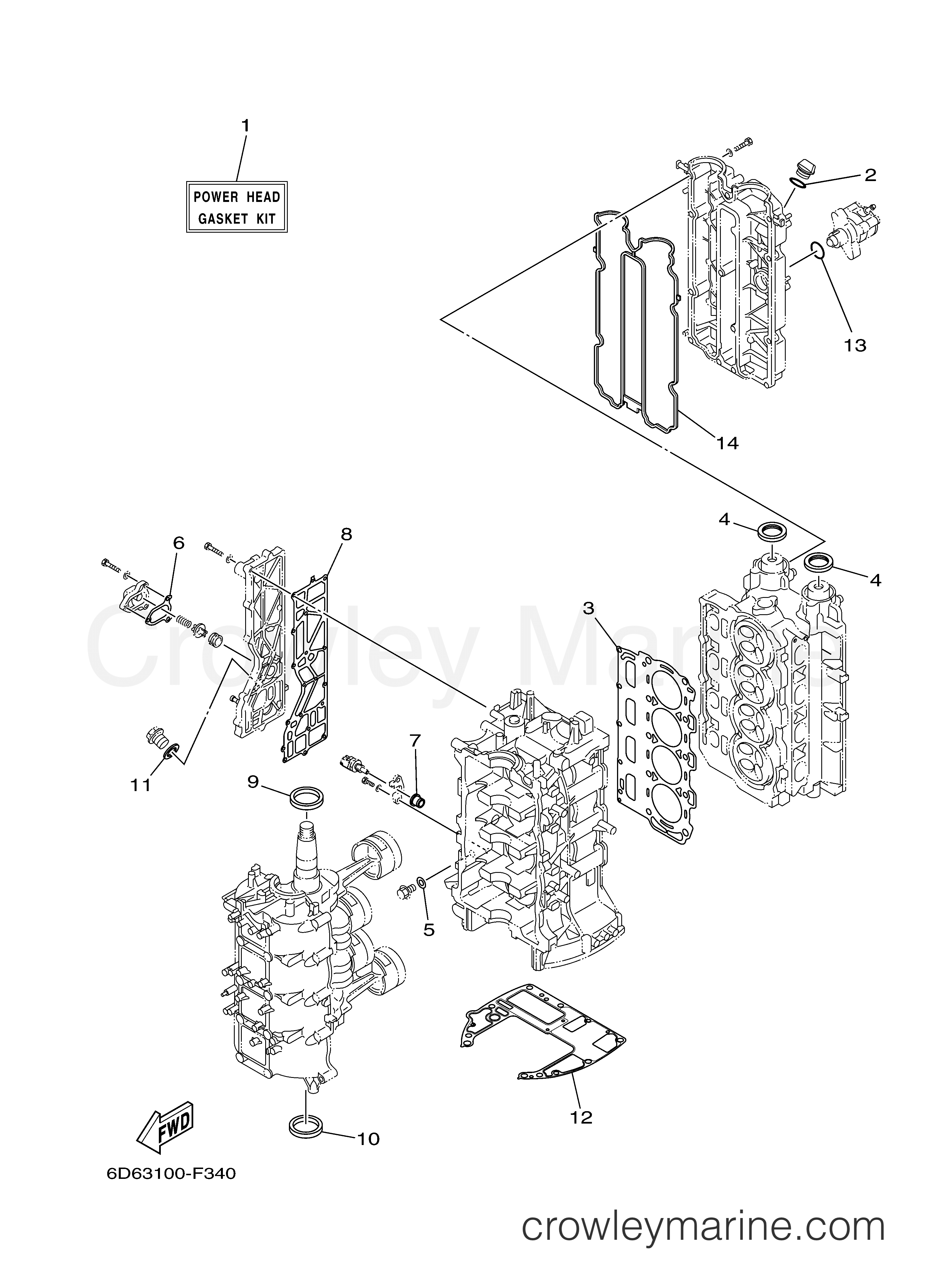 Yamaha Motors F75TLR - REPAIR KIT 1