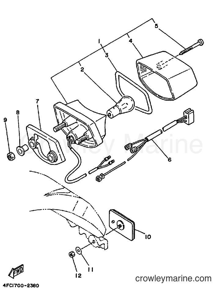Yamaha Motors XT350 (3NVJ) [010] - TAILLIGHT