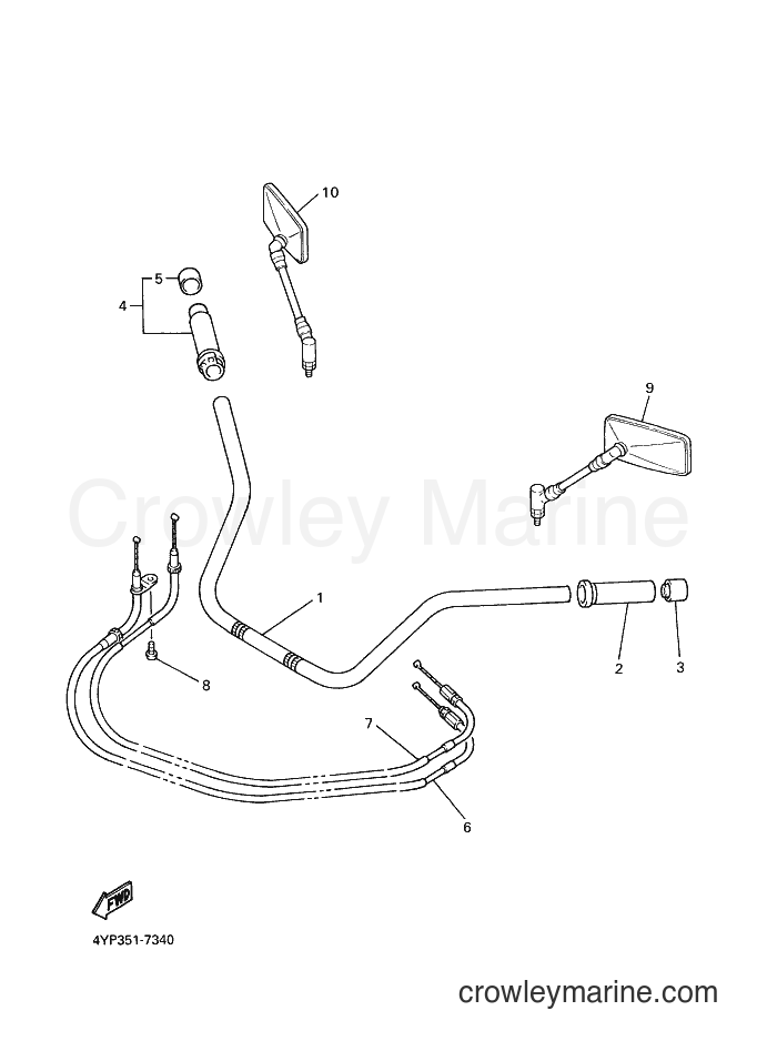 Yamaha Motors XVZ1300A (4YP1) [060] - STEERING HANDLE & CABLE