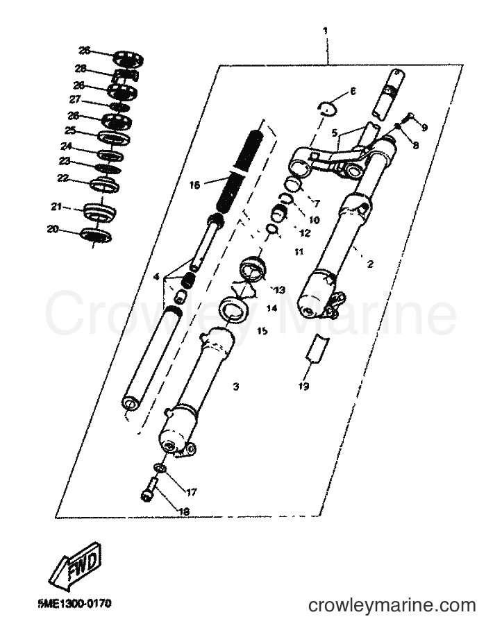 Yamaha Motors YQ100 (5ME4) [080] - FRONT FORK