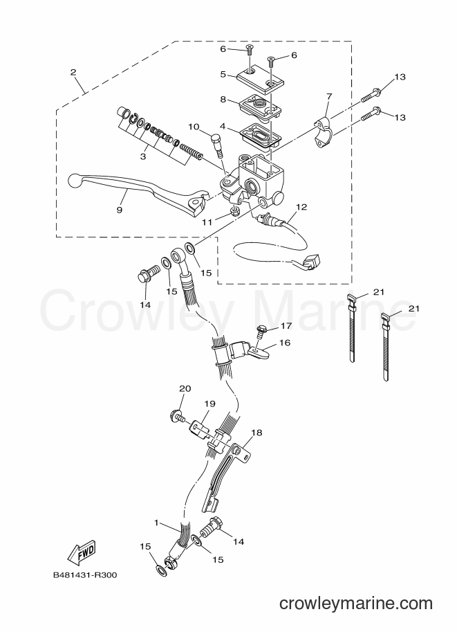 2017 Street Bike TFX150 - TFX150 (B482) [010] - FRONT MASTER CYLINDER