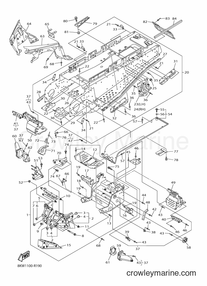 2017 Snowmobile VK10F - VK10F (8KW4) [020] - FRAME