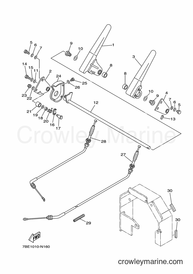 2015 Snowblower YT1280ED - YT1280ED (7BE1) [010] - CLUTCH LEVER