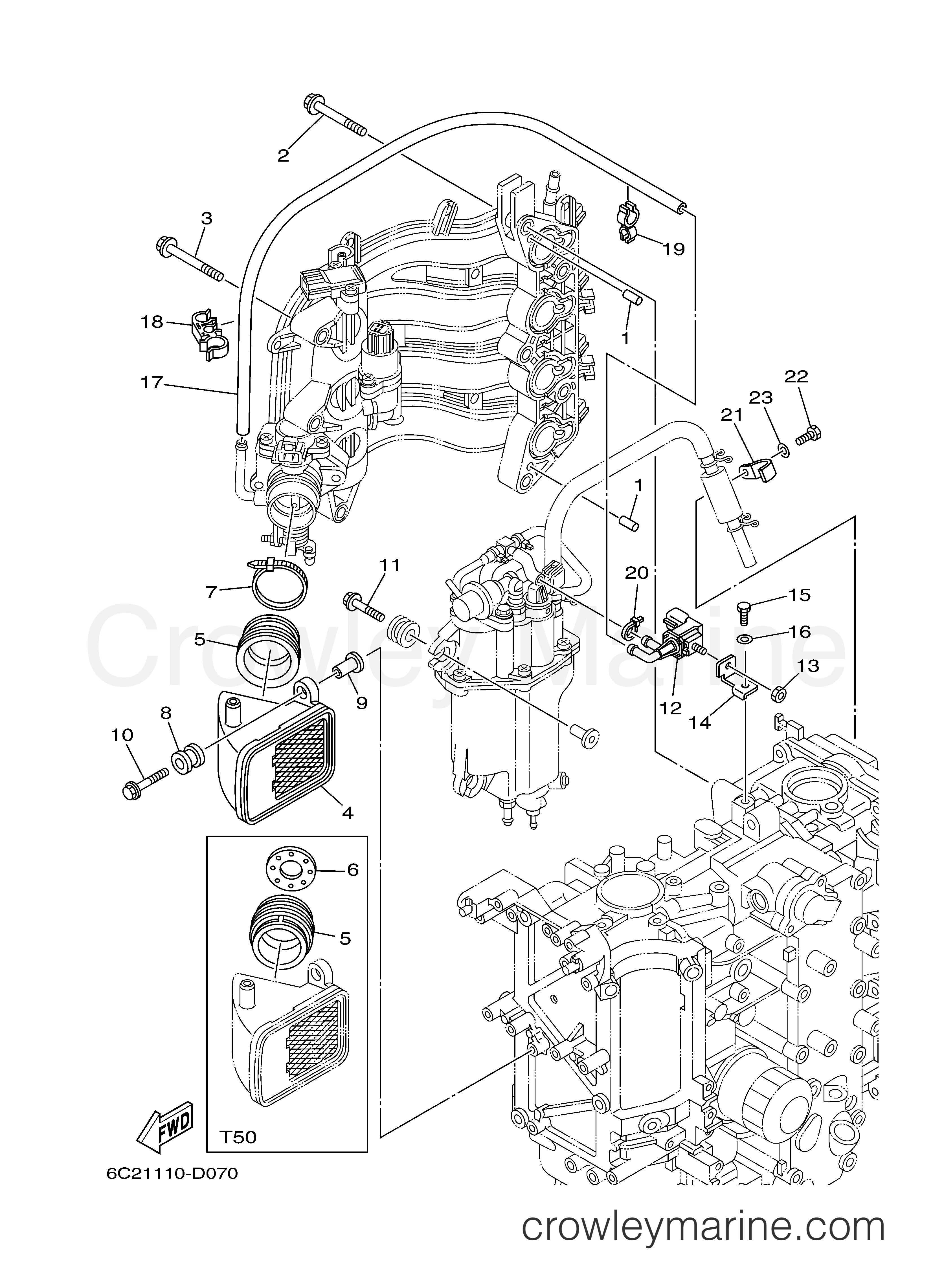 Yamaha Motors T50TLRD - INTAKE 2