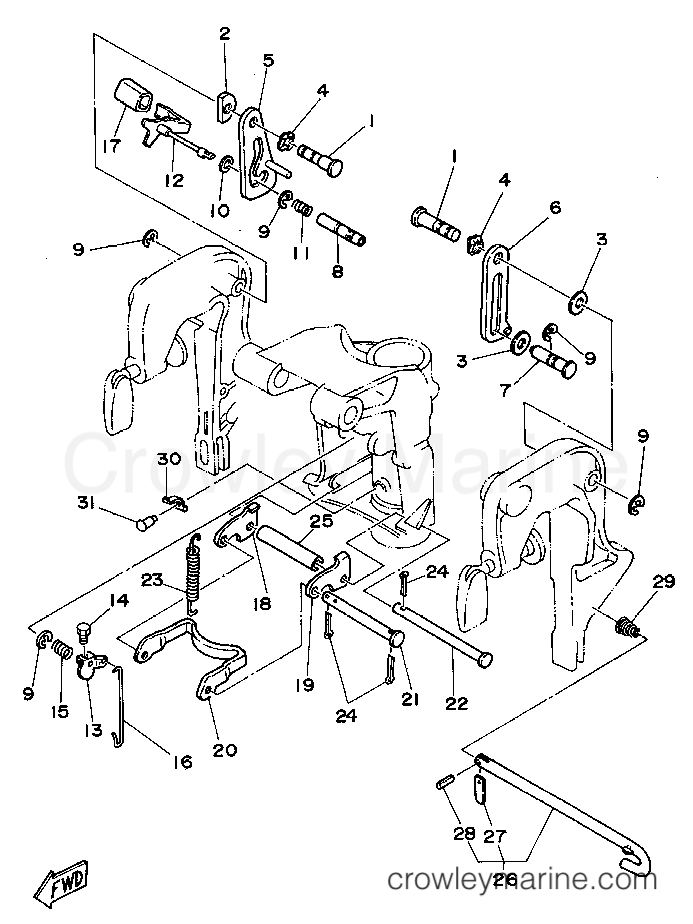 Yamaha Motors C40ELRS - BRACKET 2 (C40MH  C40ER)