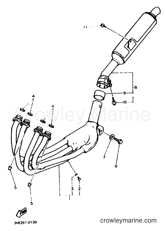 Yamaha Motors FZR600 (3HHD) [010] - EXHAUST
