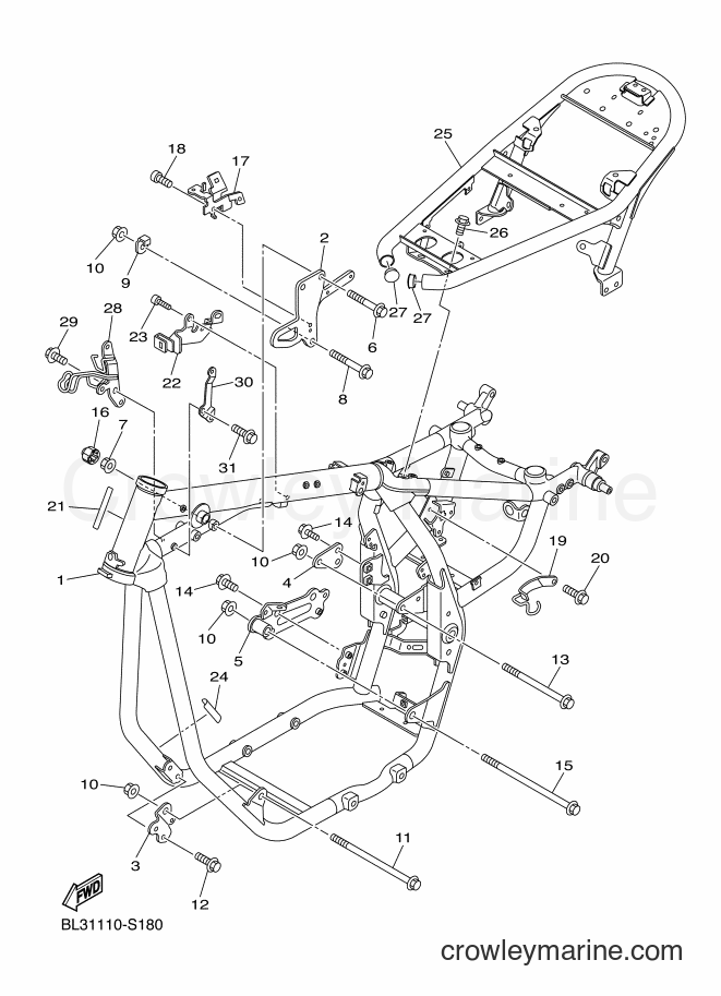 Yamaha Motors XVS950XR (BL33) [010] - FRAME
