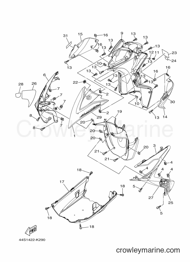 2011 Scooter AL125C - AL125C (44S1) [010] - LEG SHIELD