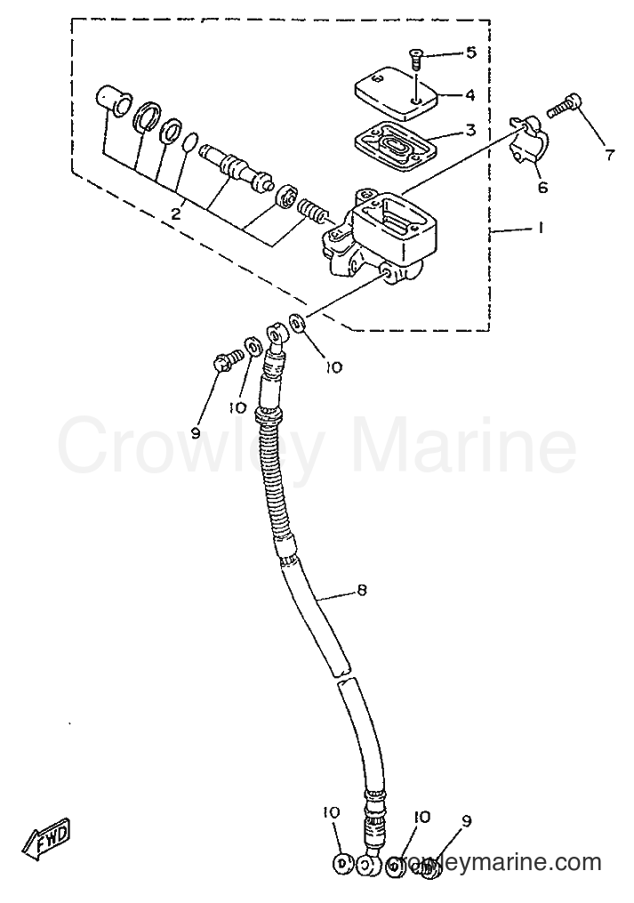 1996 Scooter YA50R - YA50R (4PC6) [999] - FRONT MASTER CYLINDER