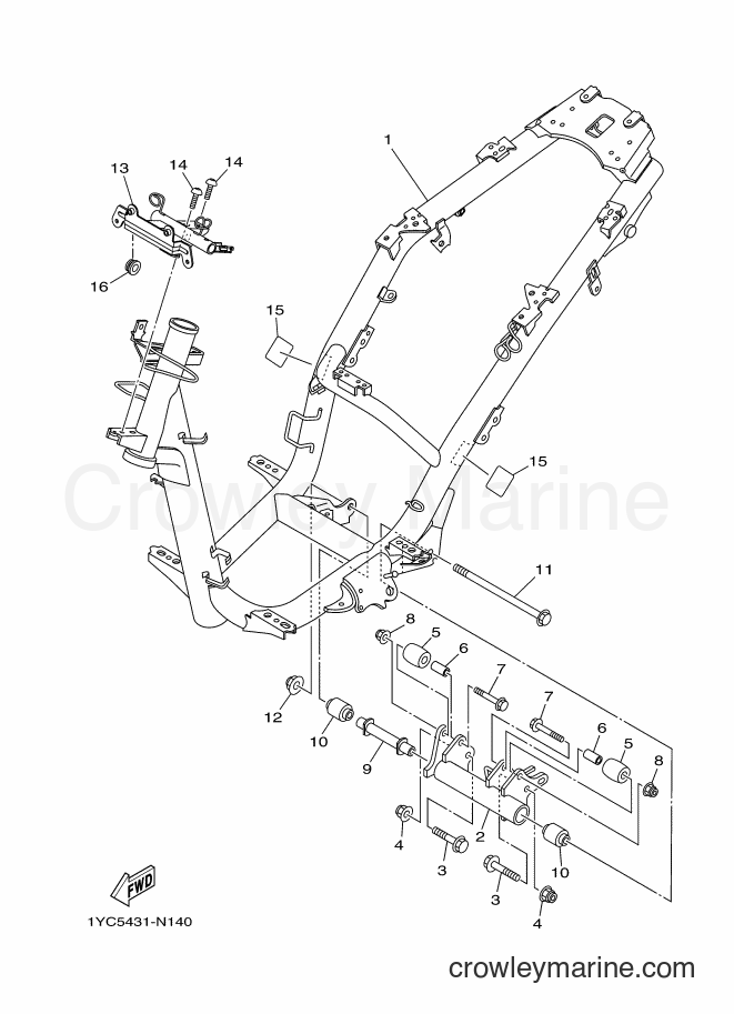 Yamaha Motors AF115F (1YC5) [010] - FRAME
