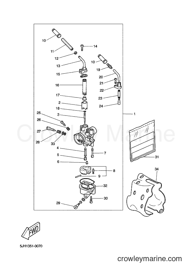 2002 Scooter CW50 - CW50 (5MS2) [010] - CARBURETOR