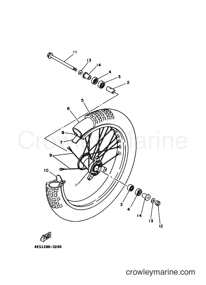 2009 Dirt Bike YZ85 - YZ85 (5PAN) [050] - FRONT WHEEL