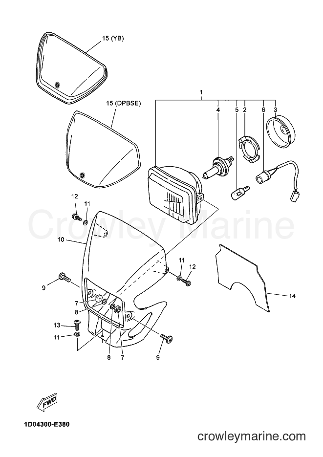2006 Dirt Bike DT125RE - DT125RE (1D04) [010] - HEADLIGHT