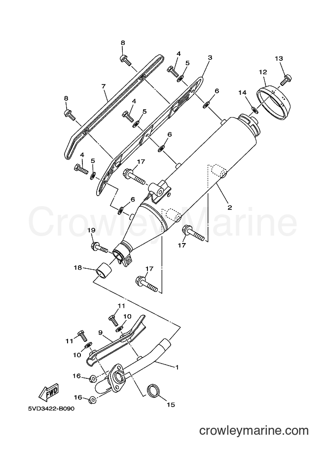 2003 Scooter AT115 - AT115 (5MX3) [010] - EXHAUST