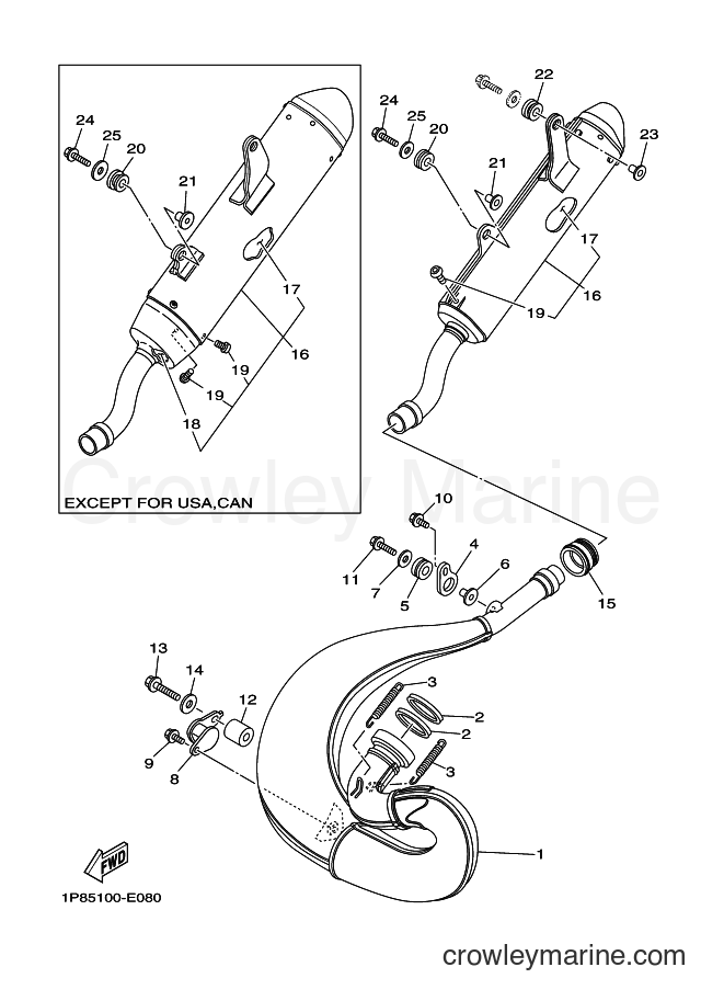 2007 Dirt Bike YZ250 - YZ250 (1P8A) [010] - EXHAUST