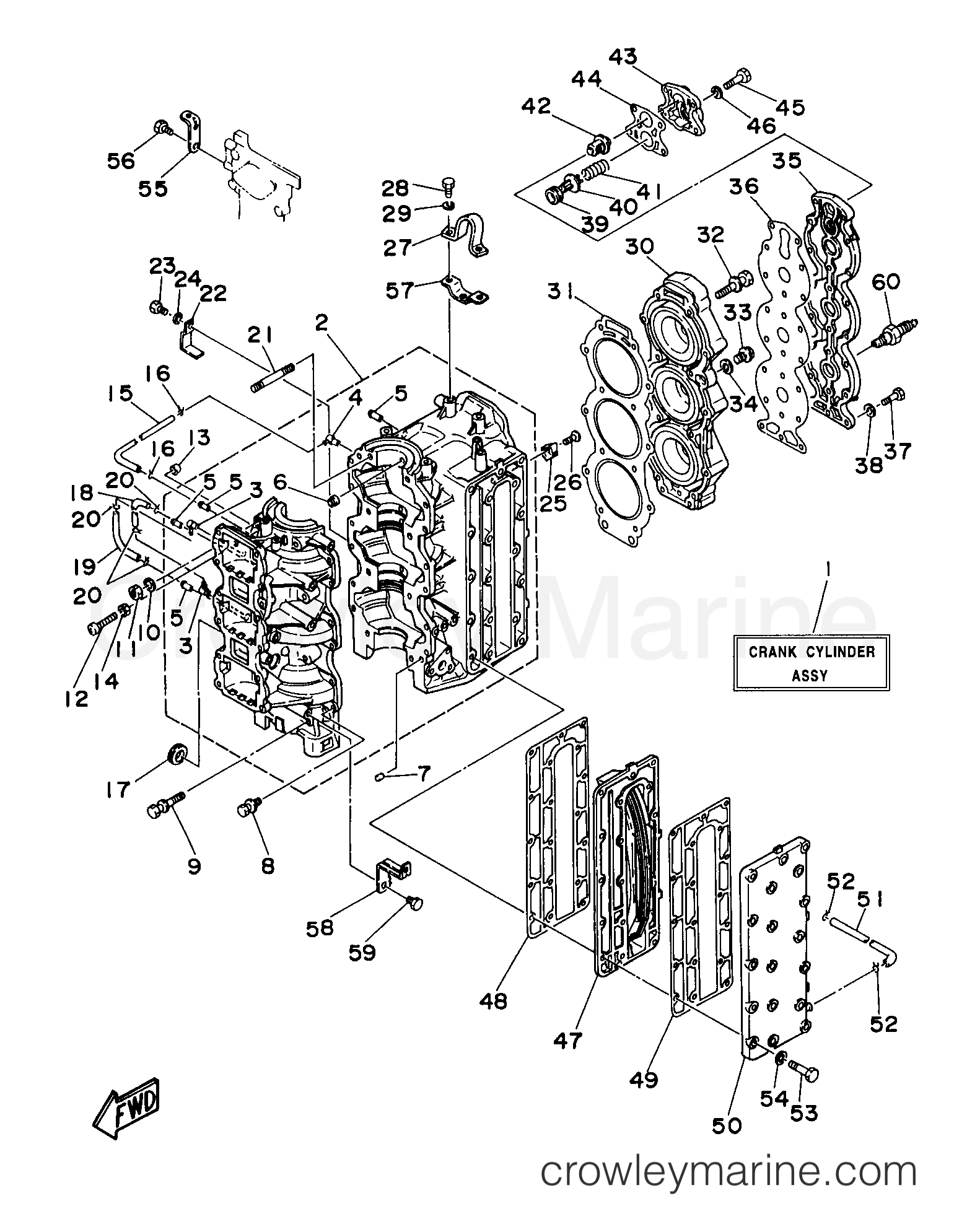 Yamaha Motors C80TLRV - CYLINDER CRANKCASE