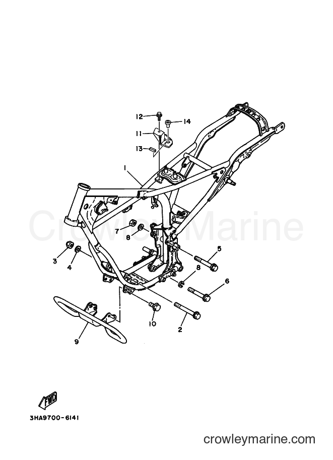 1999 Street Bike AG100F - AG100F (5HS1) [010] - FRAME