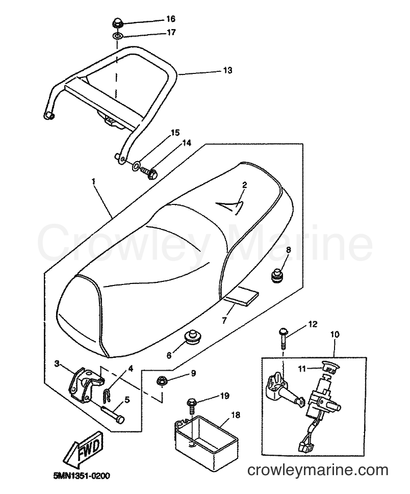 2000 Scooter CW50 - CW50 (5MN1) [030] - SEAT & CARRIER