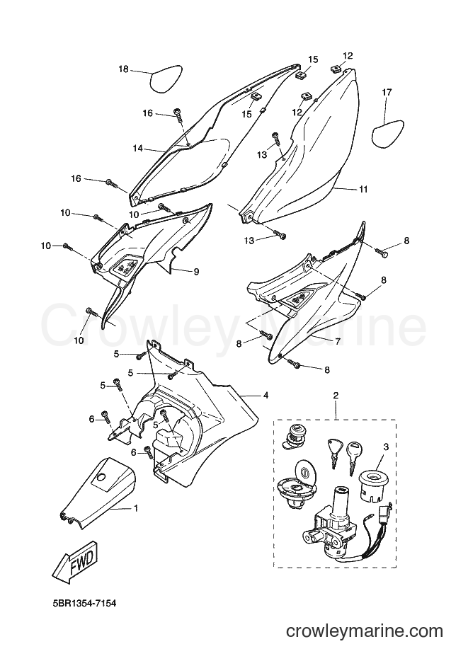 2000 Scooter YQ50L - YQ50L (5KH8) [010] - SIDE COVER