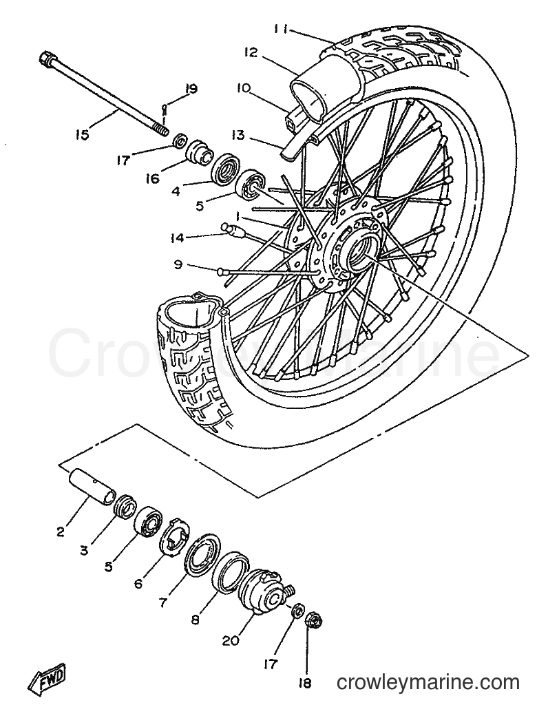 1996 Street Bike SR250 - SR250 (21L2) [99B] - FRONT WHEEL