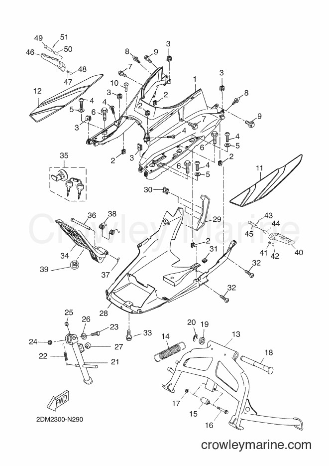 2014 Scooter YP125RA - YP125RA (2DM2) [010] - STAND & FOOTREST