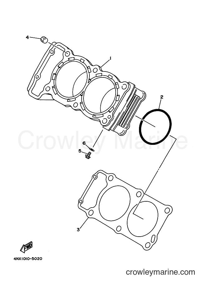 2000 Street Bike TDM850 - TDM850 (4TX6) [080] - CYLINDER