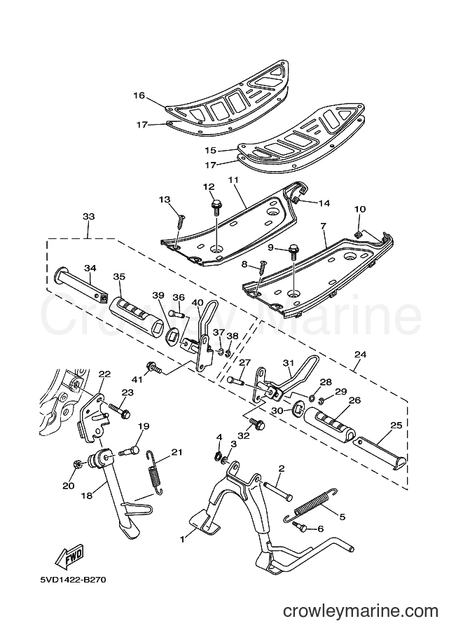 2003 Scooter AT115 - AT115 (5VD1) [010] - STAND & FOOTREST