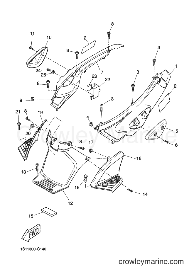 2004 Scooter EW50 - EW50 (1S11) [030] - SIDE COVER