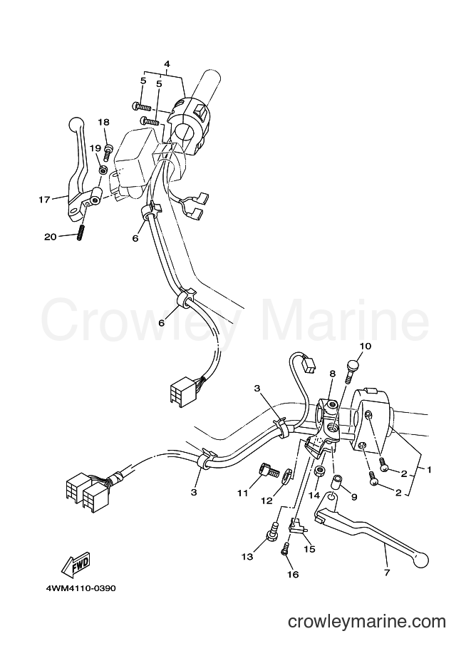 2002 Cruiser XV1600AT - XV1600AT (5GAF) [020] - HANDLE SWITCH & LEVER