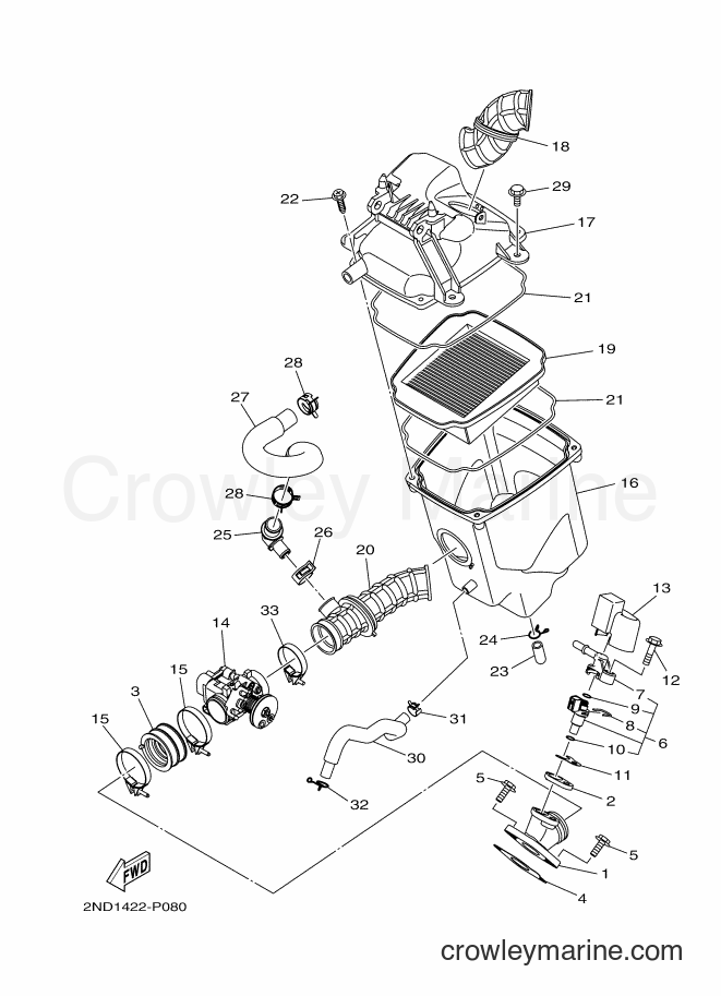 Yamaha Motors T150 (2ND6) [990] - INTAKE