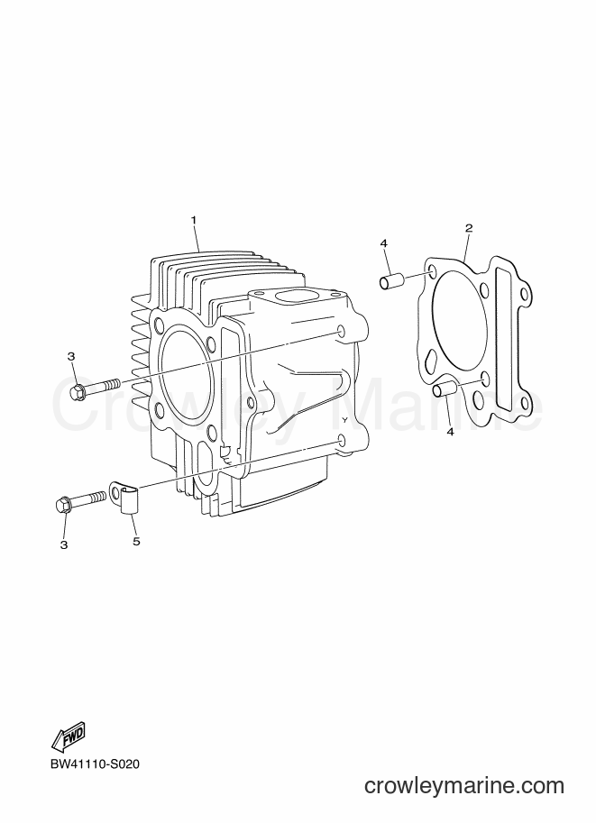 2017 ATV YFZ50 - YFZ50 (BW43) [010] - CYLINDER