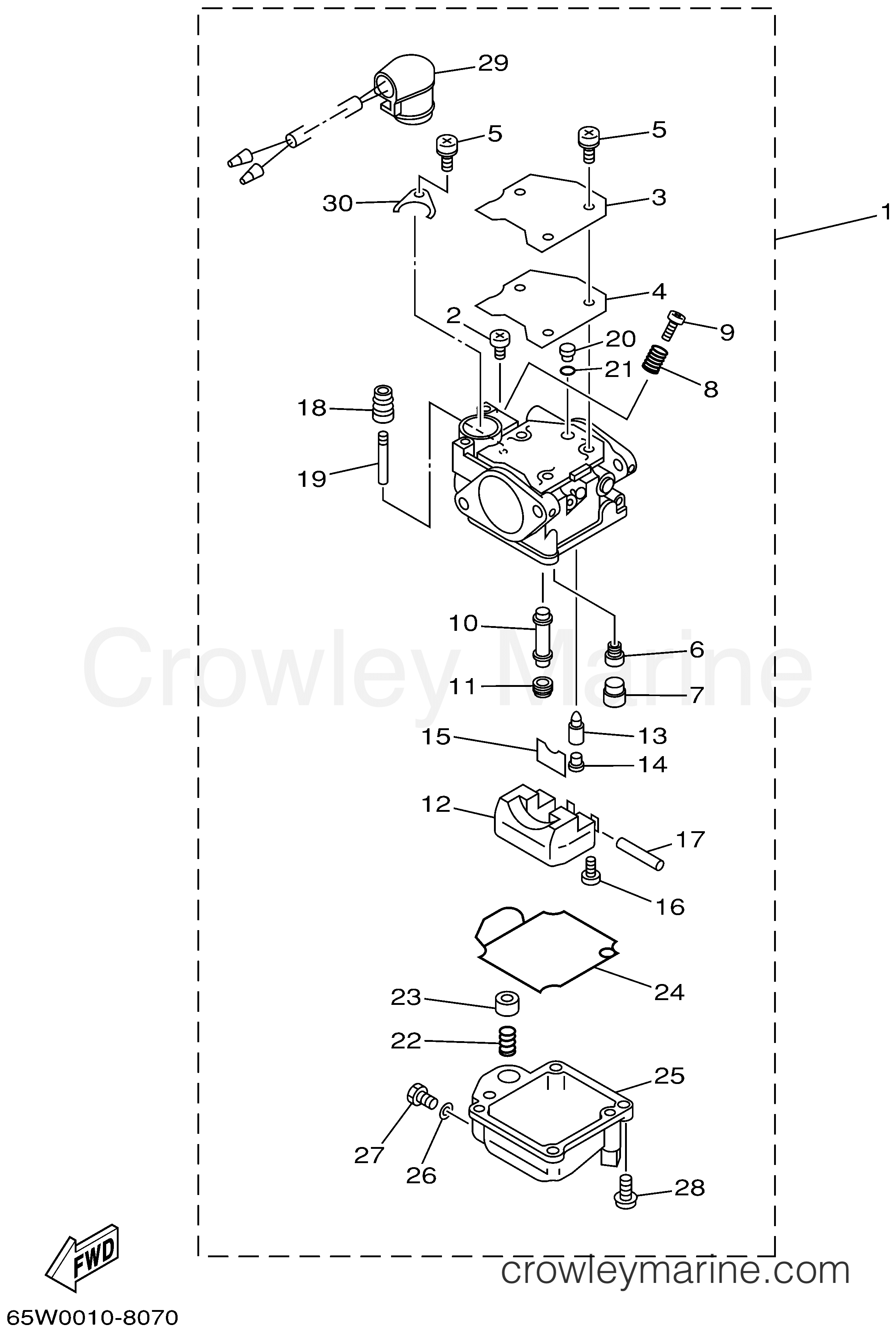 Yamaha Motors T25TLRA - CARBURETOR