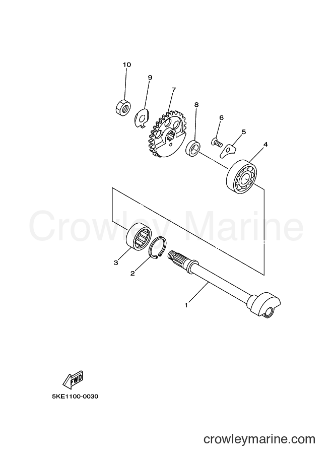 Yamaha Motors TZ250 (5KE1) [080] - COUNTER SHAFT