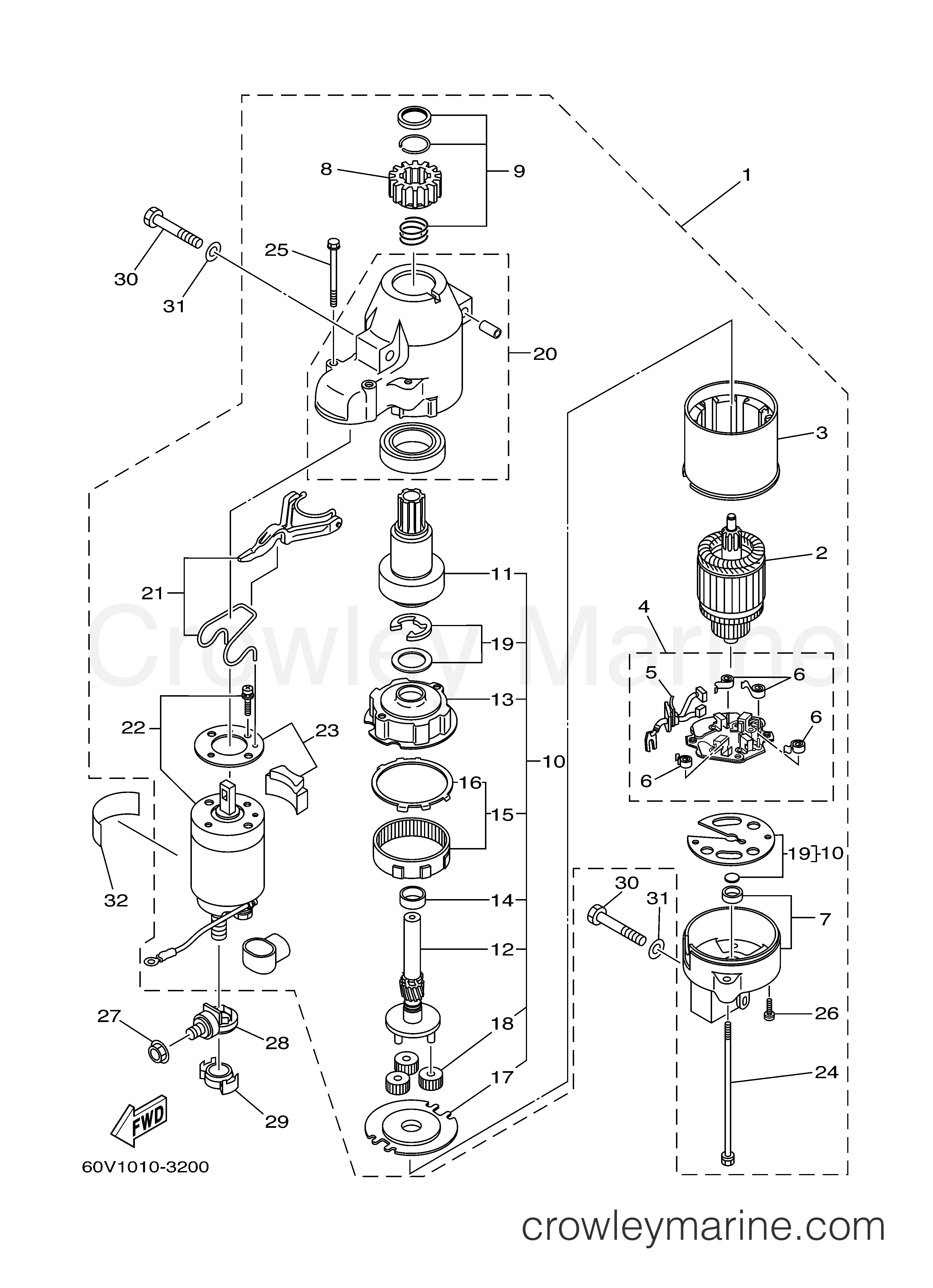 Yamaha Motors Z250TUR - STARTING MOTOR