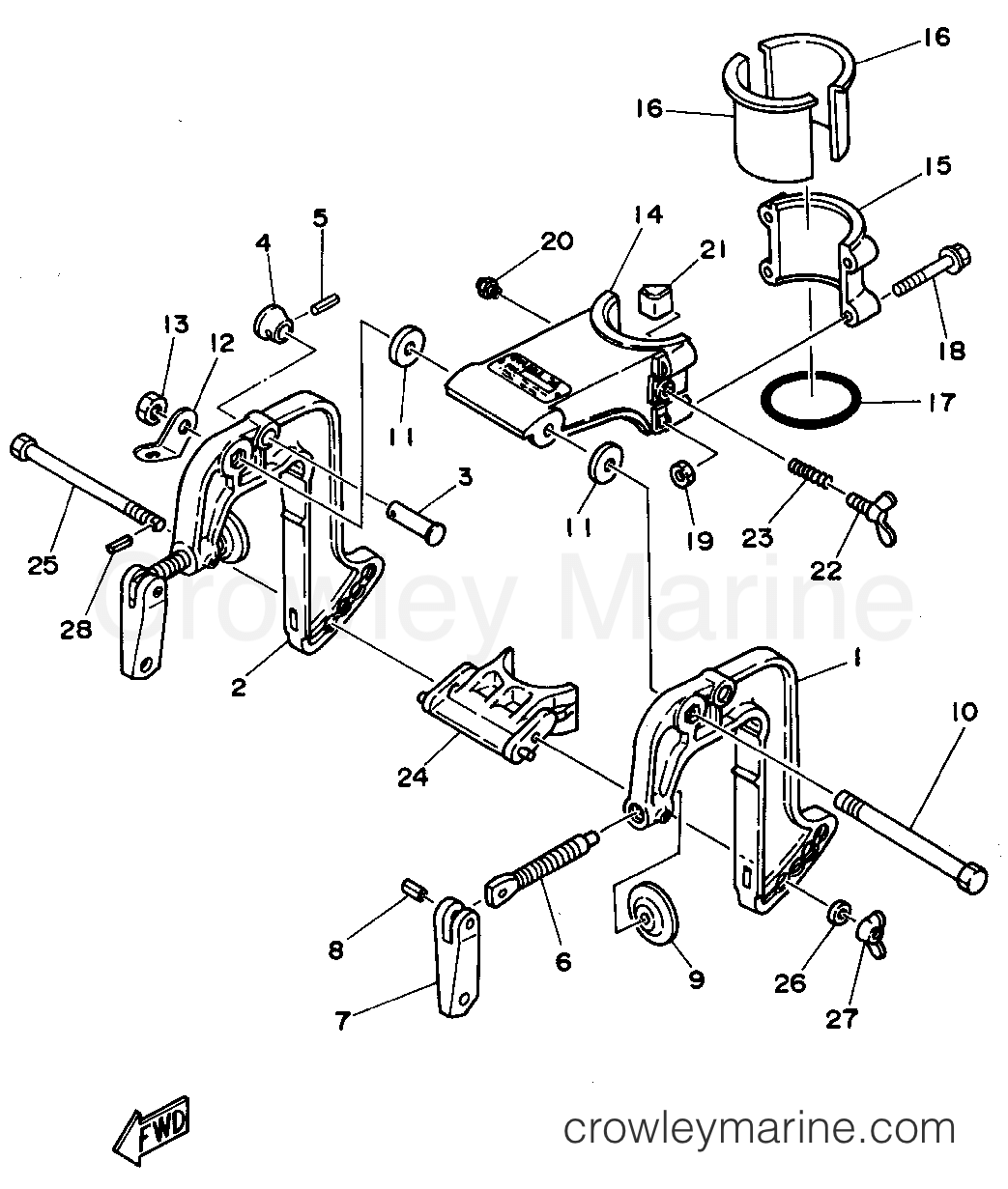 Yamaha Motors 2MSHS - BRACKET 1