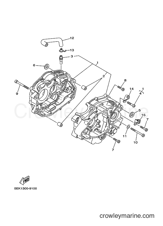 1999 Dirt Bike TW125 - TW125 (5EK1) [070] - CRANKCASE