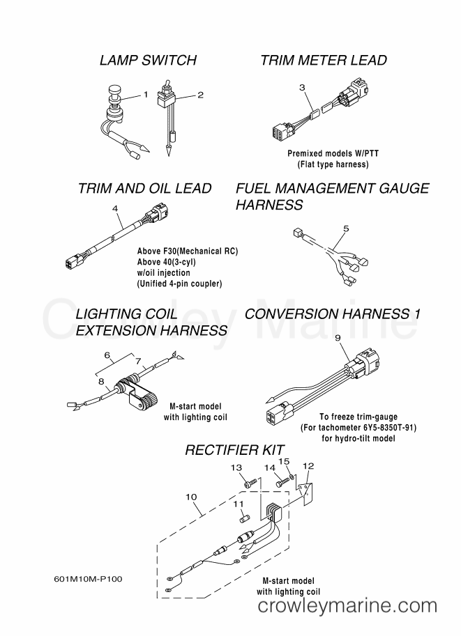 Yamaha Motors RIGGING METER-2016 (601M) [010] - WIRE HARNESS 2
