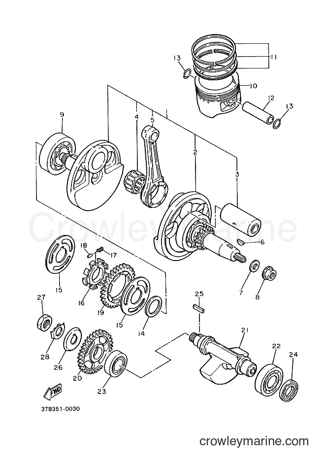 2000 Dirt Bike XT500E - XT500E (4SM3) [010] - CRANKSHAFT & PISTON