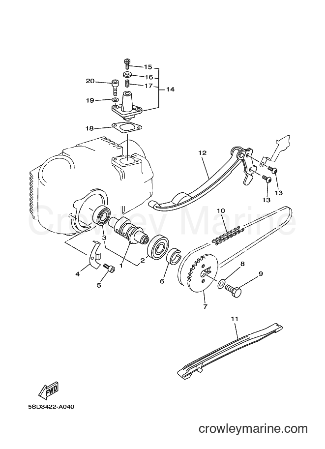 2002 Scooter T105SE - T105SE (5SD3) [010] - CAMSHAFT & CHAIN